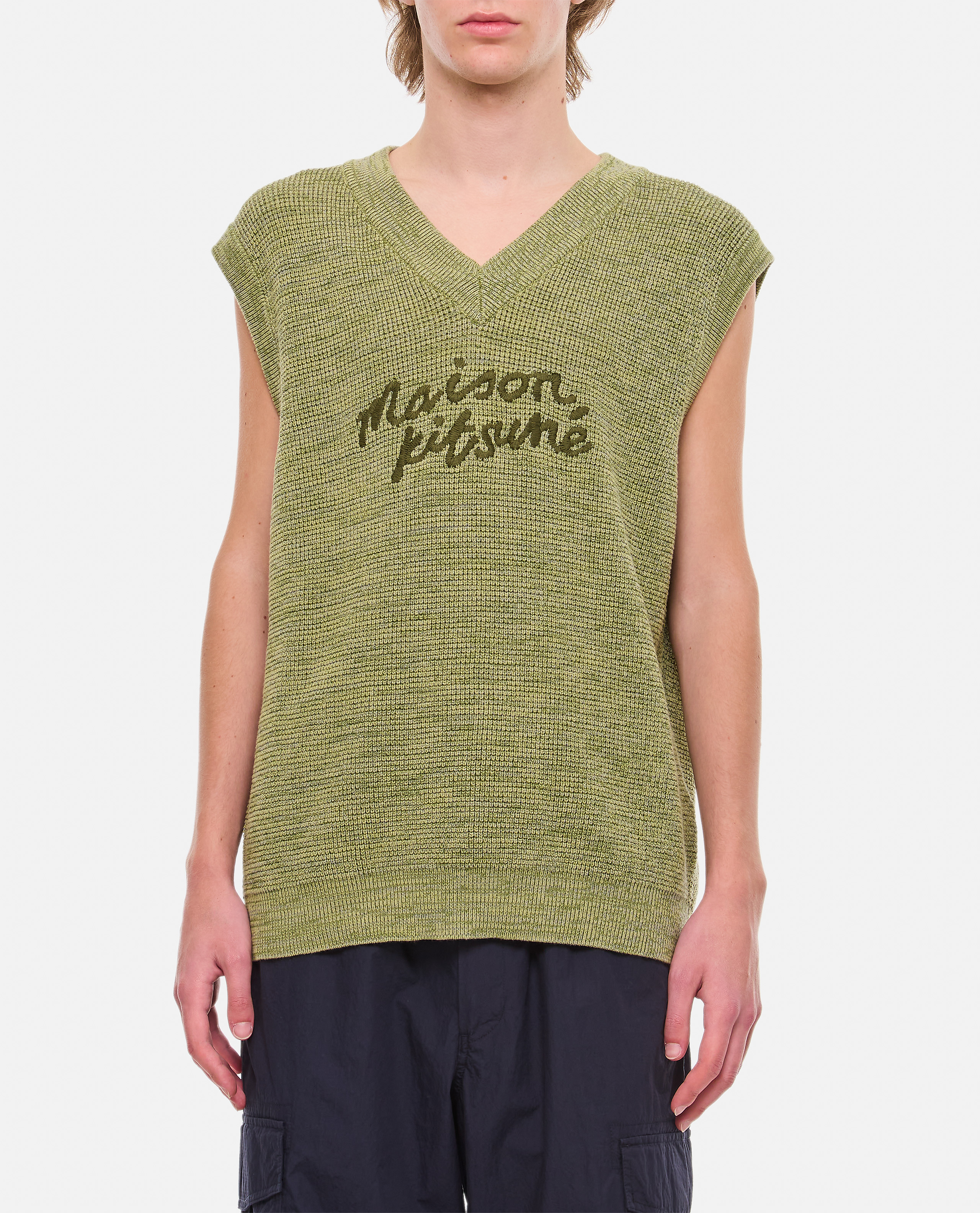 MAISON KITSUNE HANDWRITING 오버사이즈 베스트